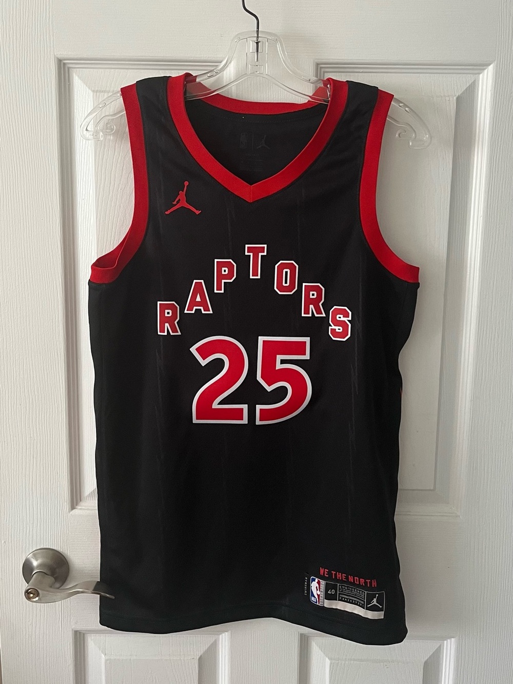NBA Black and Red Toronto Raptors Jersey #25 Boucher